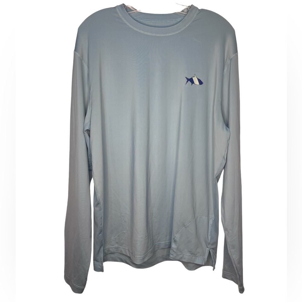 Fish Hippie Men’s Long sleeve T-shirt light blue performance - Medium